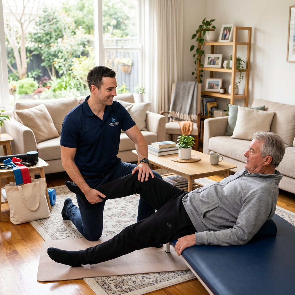 Post-surgery knee rehabilitation session